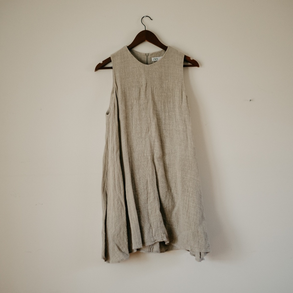 Zara Burlap Mini Dress